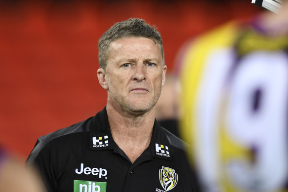 Damien Hardwick can see where he went wrong at the end of his time as Richmond coach.