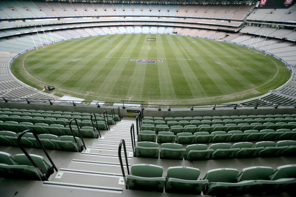 An empty MCG may become the norm in coming weeks.