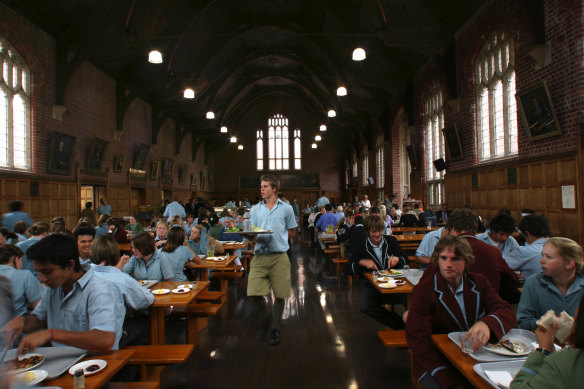 The dining hall at Geelong Grammar.