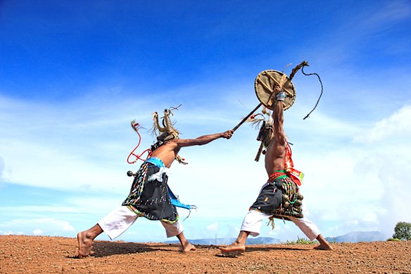 Traditional Caci Dance on Flores.