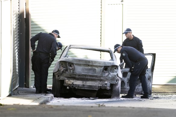 A car linked to a drug-related shooting