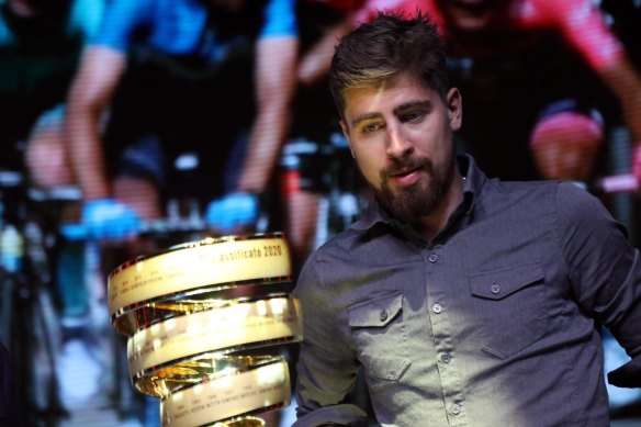 Peter Sagan at the launch for the 2020 Giro d'Italia route.
