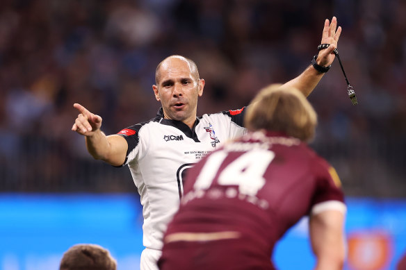 Referee Ashley Klein has come under fire after Origin II.