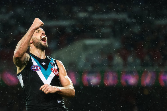 Travis Boak and the Power have topped the ladder after every round so far this season.