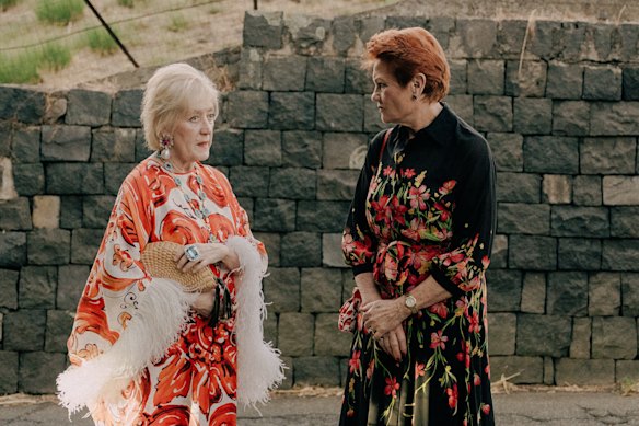 Brisbane-based luxury jeweller Margot McKinney with Hanson at the Dolce & Gabbana Alta Moda fashion show in Taormina, Sicily.