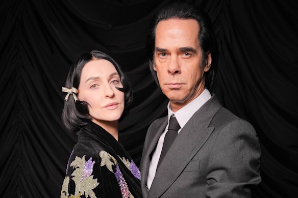 “My point of view has become so entangled in hers that it’s very difficult to know who is who”: Susie and Nick Cave during this year’s Paris Couture Fashion Week.