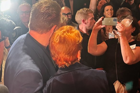Fans gave Pauline Hanson a rock star reception.  