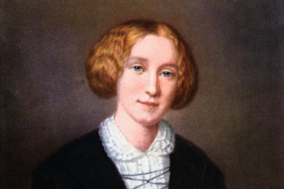 George Eliot, aged about 30, in a painting by Swiss artist Francois D'Albert Durade.