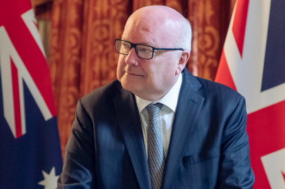 Back in the picture: George Brandis during his posting to London.