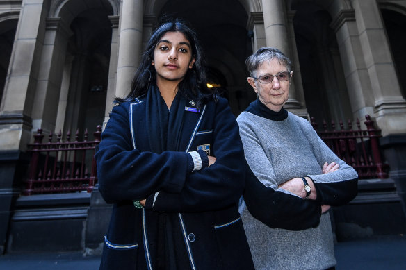 Anjali Sharma and her litigation guardian Sister Brigid Arthur.