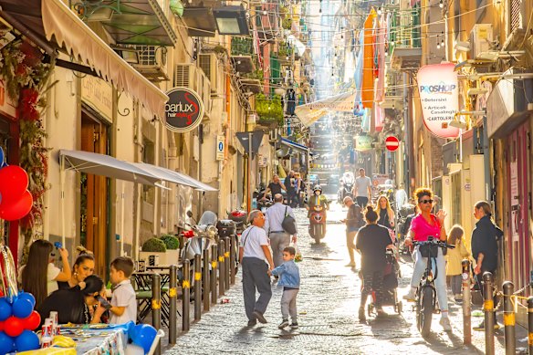 The historic Quartieri Spagnoli (Spanish Quarters) in Naples, Italy.
