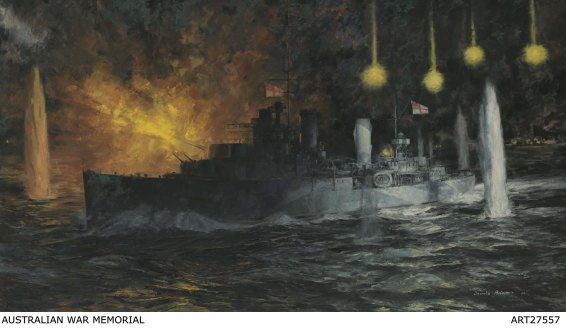 HMS Perth in the Battle of Sunda Strait.