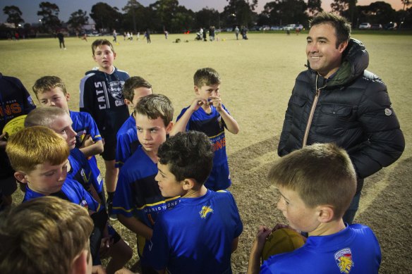 Brad Scott fielded questions from the young ‘Marby Park’ Lions.