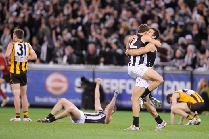 From the Archives, 2011: Dramatic prelim win for Magpies over Hawks; Collingwood v Magpies