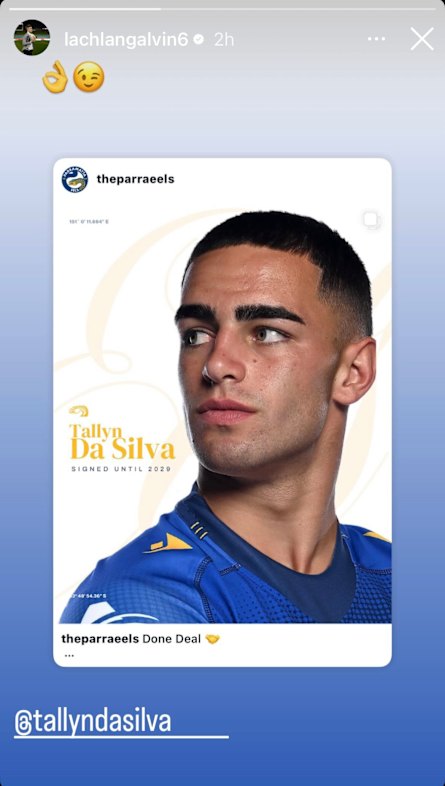 Lachie Galvin’s cheeky social media post about Tallyn Da Silva
