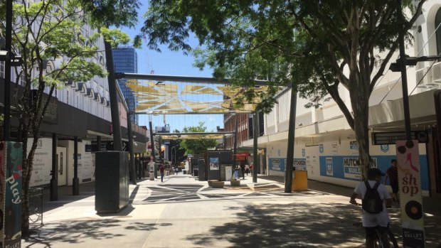 Demolition work to clean out the old building on the right hand side which will be transformed into Brisbane's new Festival Hall has begun.