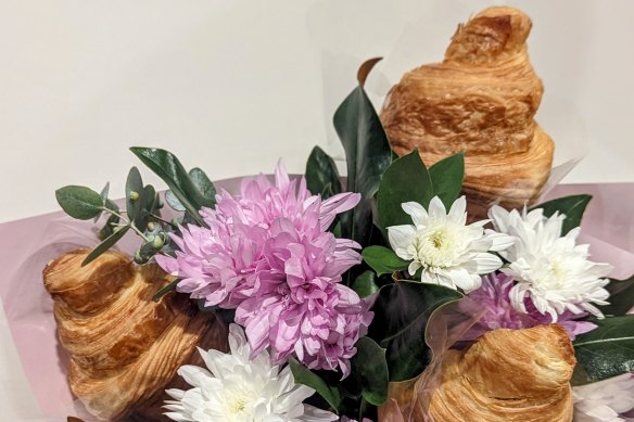 Croissant bouquet from Astin Min Fine Foods, Long Reef.