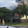 Hamilton house fire sends black plume of smoke over Brisbane