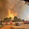 The Grampians fire burning last week.