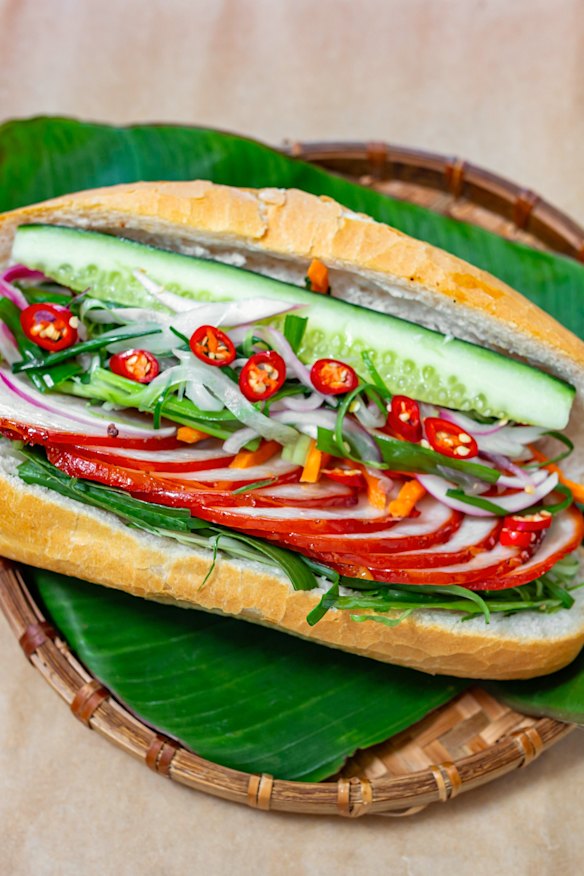 Salted pork belly roll. 