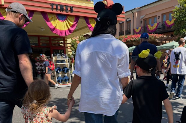 Meghan and Prince Harry, the Duke and Duchess of Sussex, with Prince Archie and Princess Lilibet at Disneyland in California, May 2026.