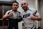 Joshua Van and Alexander Volkanovski after a training session.