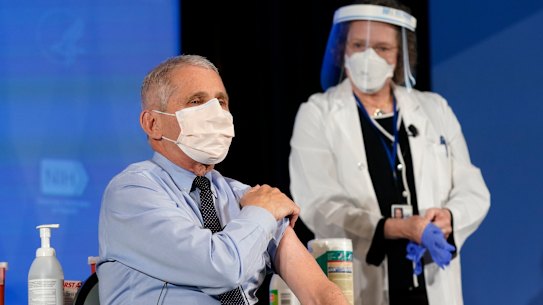 Dr Anthony Fauci received the Moderna COVID-19 vaccine on live television.