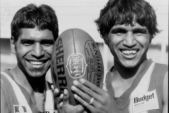 Days gone by: Jim and Phil Krakouer were two of the AFL’s most exciting players in the 1980s.