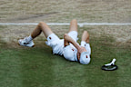  Jannik Sinner of Italy celebrates winning championship point against Alexander Zverev.