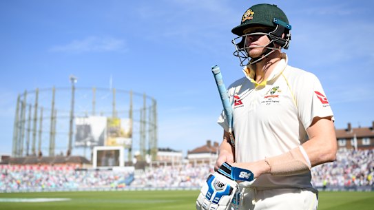 Steve Smith at the end of the 2019 Ashes series.