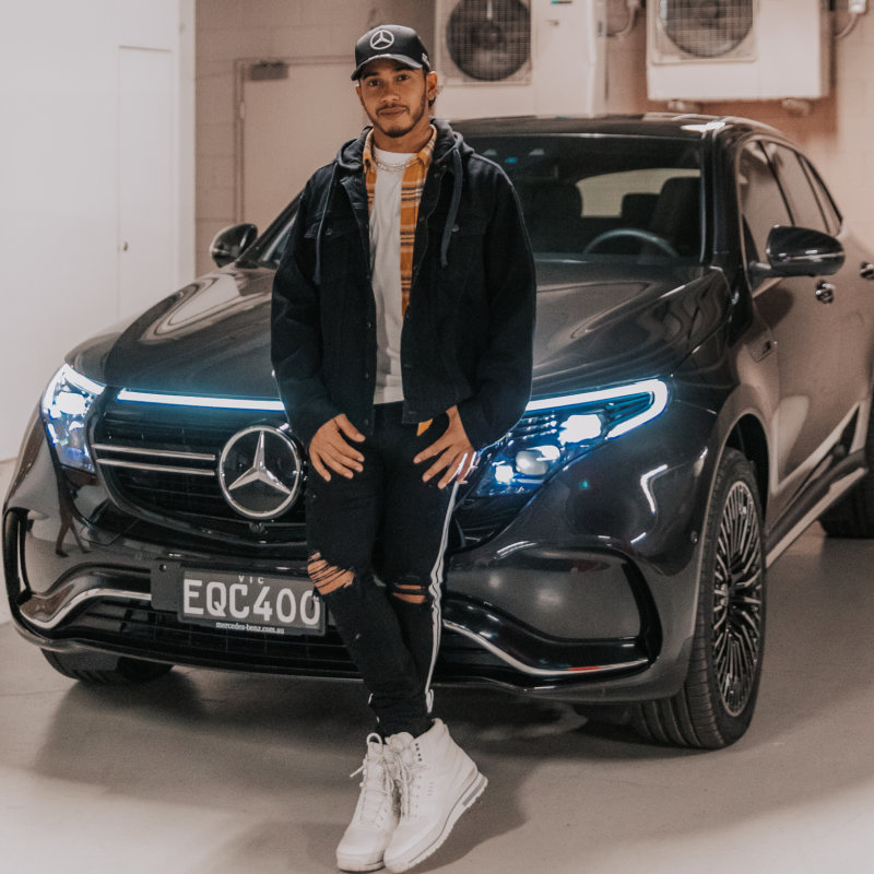 Mercedes Benz Eqc Electrifies Lewis Hamilton