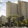 The housing tower at 120 Racecourse Road, Flemington is one of the first three slated to be demolished and rebuilt.
