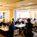 Inside Ho Jiak, Junda Khoo’s fine-dining restaurant inside the middle of his three-storey complex.