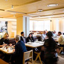 Inside Ho Jiak, Junda Khoo’s fine-dining restaurant inside the middle of his three-storey complex.