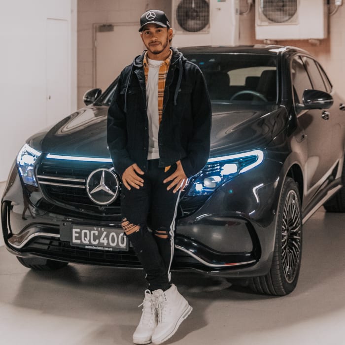 Mercedes Benz Eqc Electrifies Lewis Hamilton