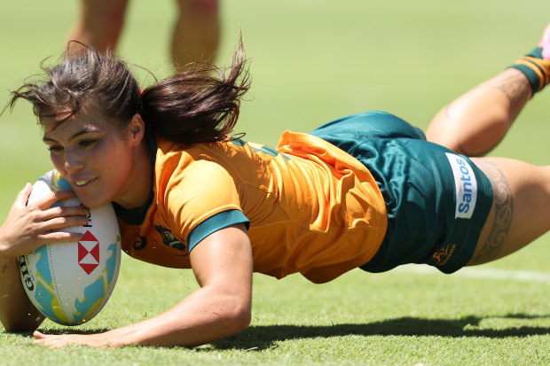 Madison Ashby scores against Canada.