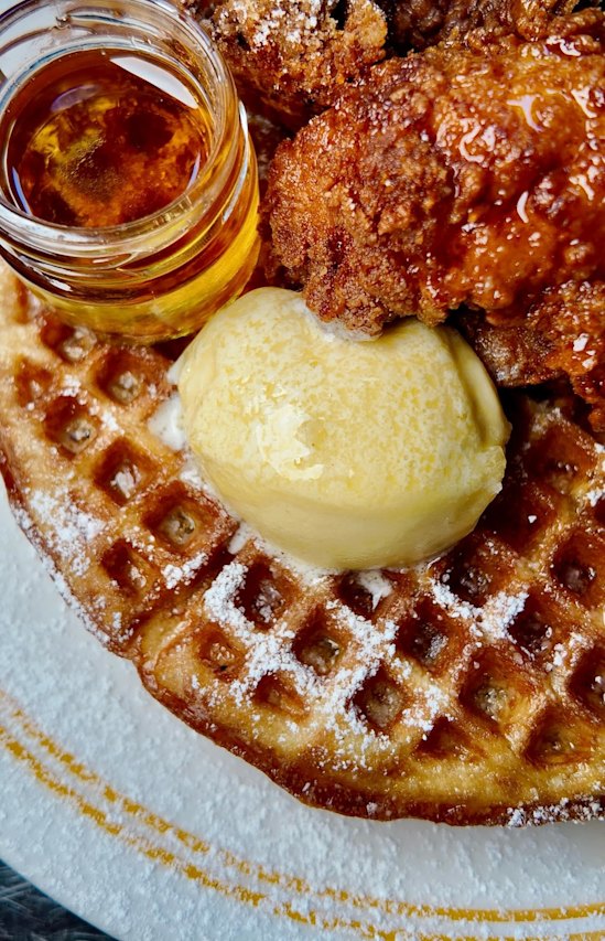 Chicken and waffles.