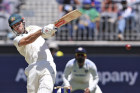 Mitchell Marsh batting during the first Test between Australia and India.