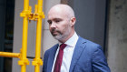 James Mawhinney leaving the Melbourne Magistrates Court on April 9.