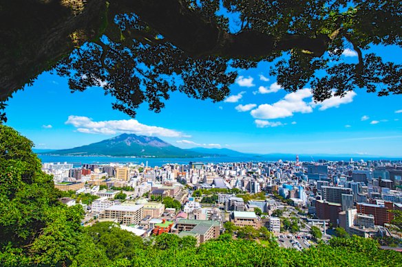 Kagoshima, viewed from Shiroyama Observatory.