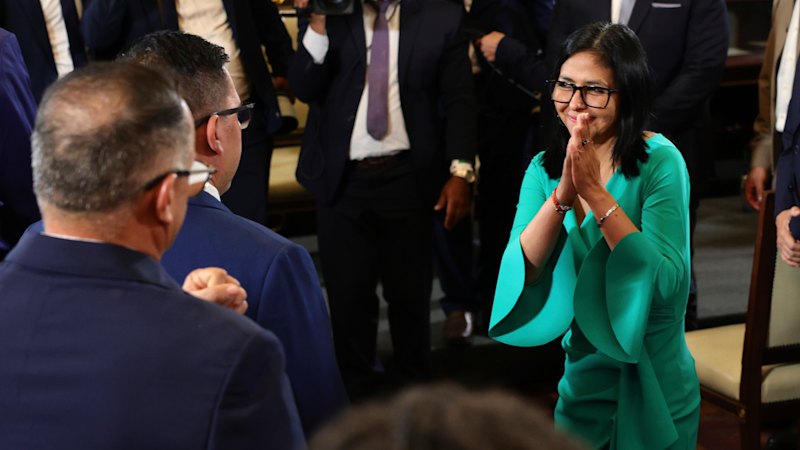 ‘I come with sorrow’: Rodríguez sworn in with blessing of Maduro’s son