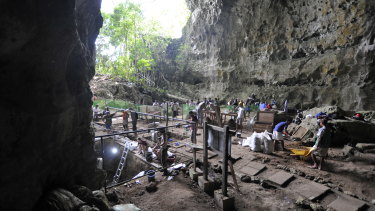 The dig site in Callao Cave on Luzon Island in the Northern Philippines where Homo luzonensis was discovered.