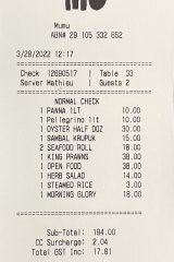 Bill, per favore: pranzo al MuMu, Ivy Precinct, 330 George Street, Sydney.