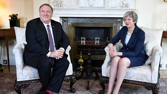 US Secretary of State Mike Pompeo meets with Britain's Prime Minister Theresa May as tensions with Iran rise.