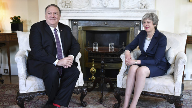 US Secretary of State Mike Pompeo meets with Britain's Prime Minister Theresa May as tensions with Iran rise.