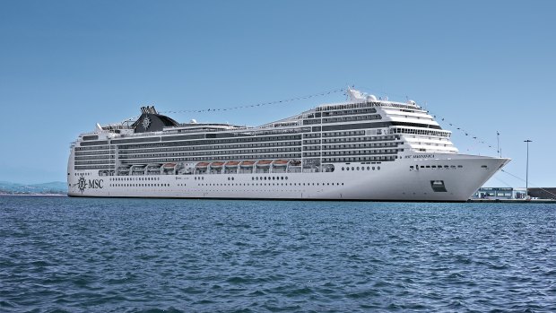 MSC Magnifica, which is steaming into Fremantle tonight or tomorrow.