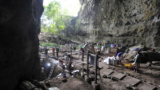 The dig site in Callao Cave on Luzon Island in the Northern Philippines where Homo luzonensis was discovered.