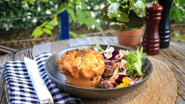 A gourmet pie option at the Burrawang General Store.