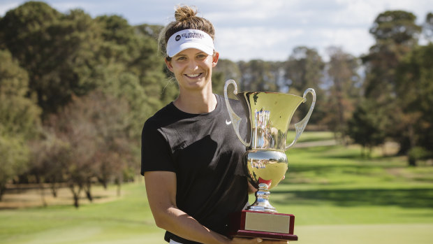 Anne Van Dam after winning the 2019 Canberra Classic.