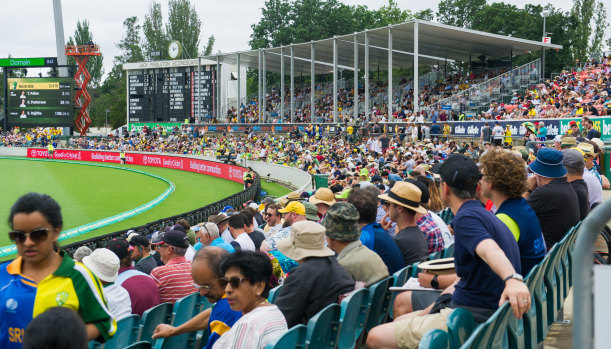 It was a near sell-out at Manuka Oval on Saturday. 